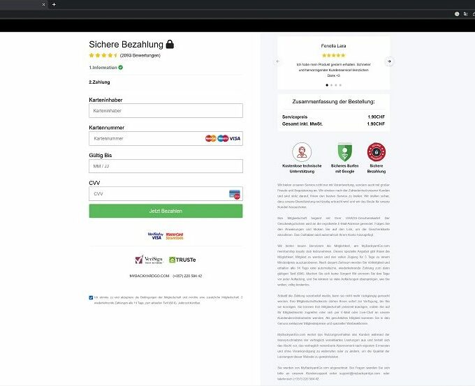 FedEx Phishing und auf geht es zu den Kreditkarten Informationen